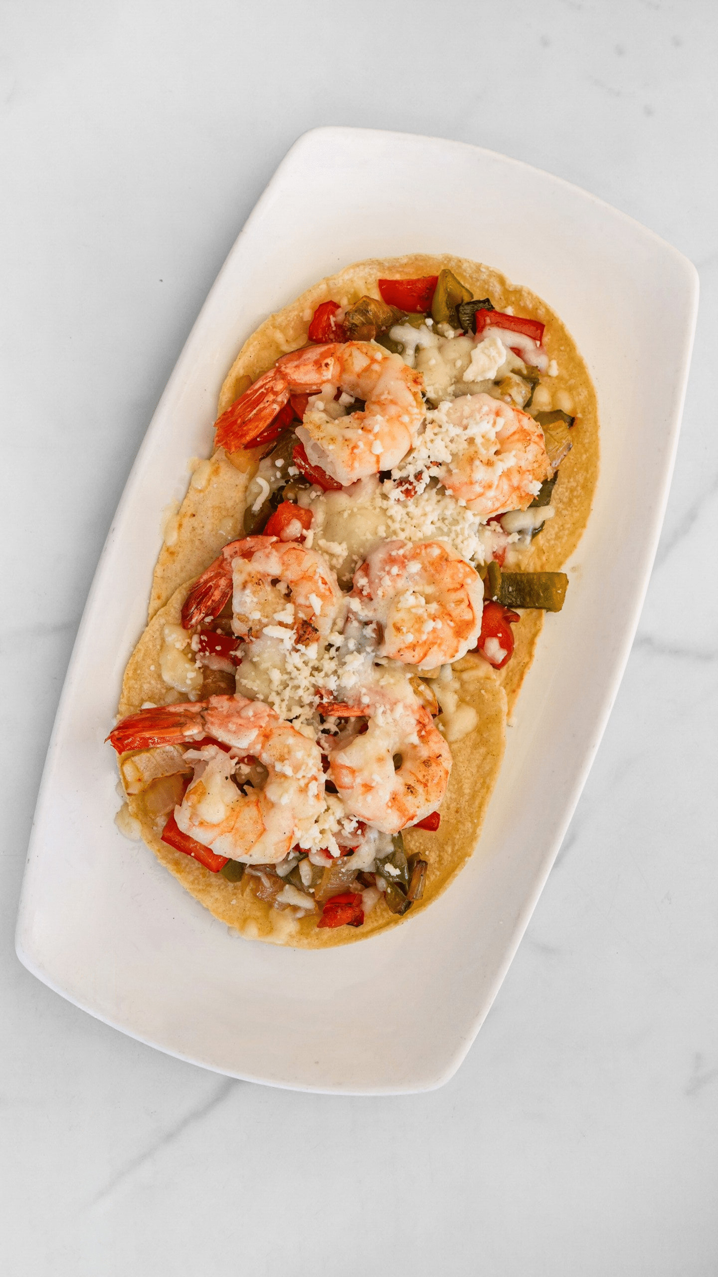 Alambres with shrimp